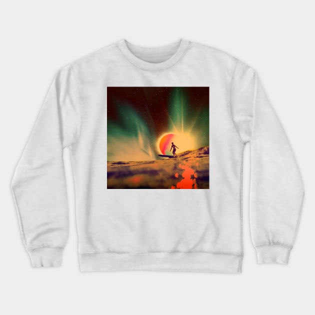 Psychedelic surfing Crewneck Sweatshirt by karadoc